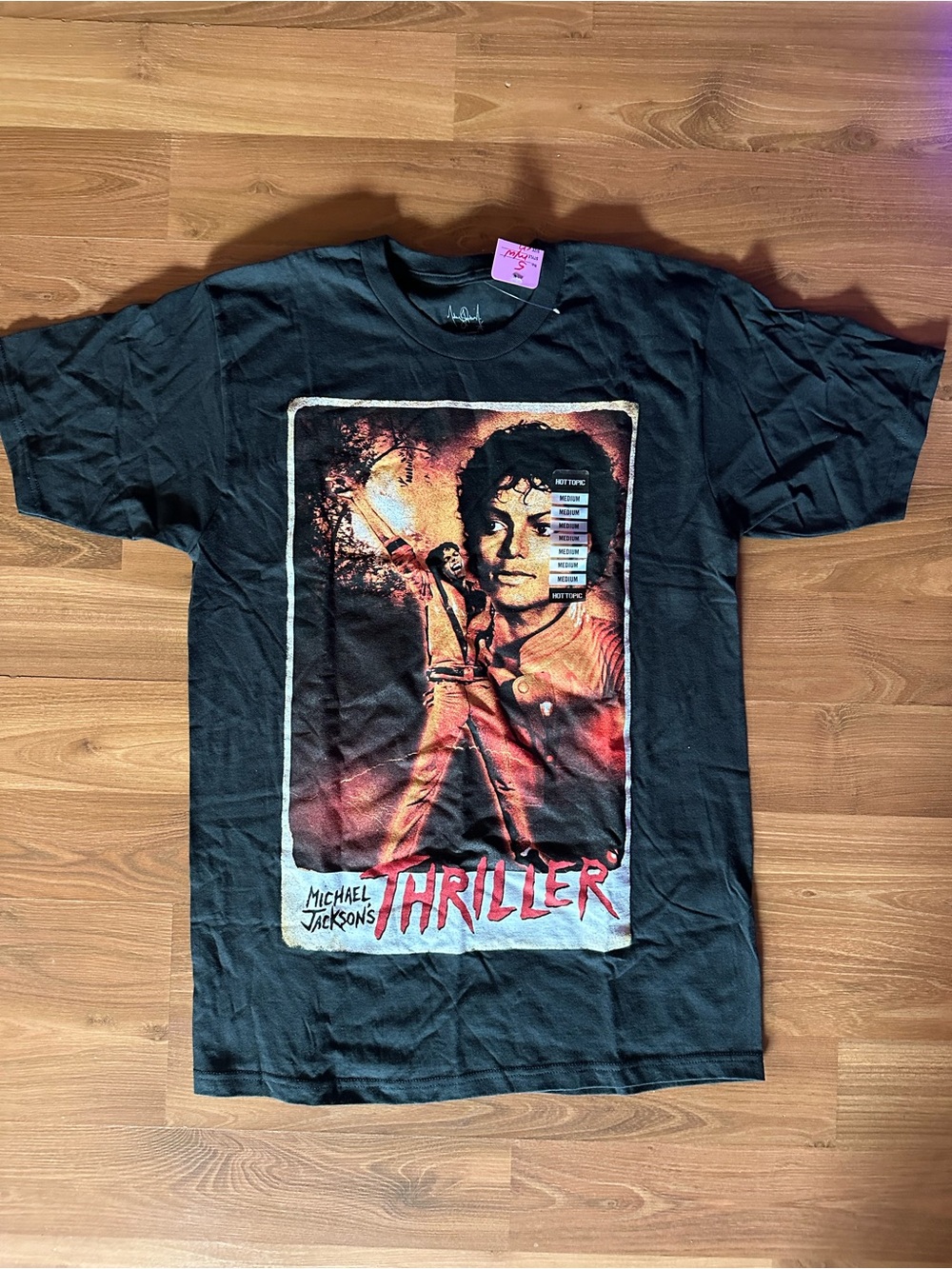 Hot Topic Black Graphic Michael Jackson 'Thriller' Short Sleeve Unisex Tee